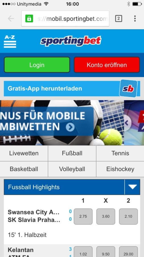 app sportingbet ios